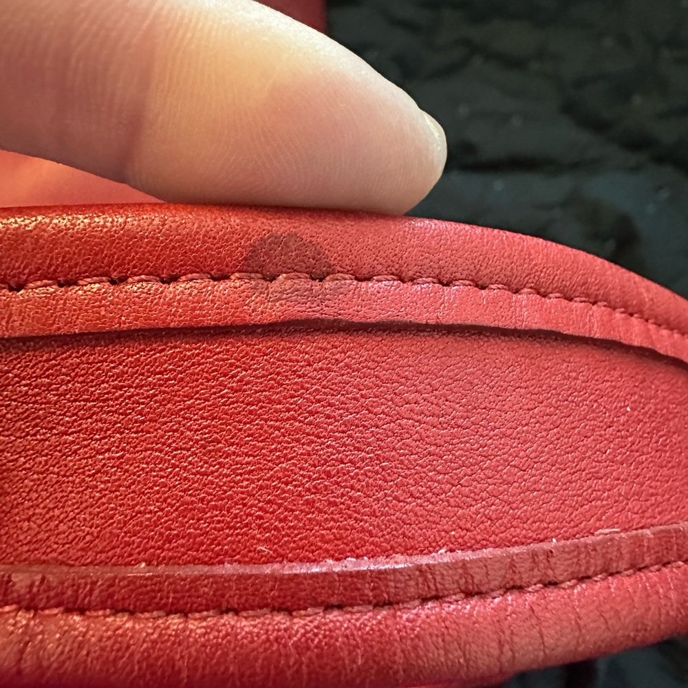 COACH Vintage 9953 Red Leather Shoulder Bag EUC - Picture 10 of 10